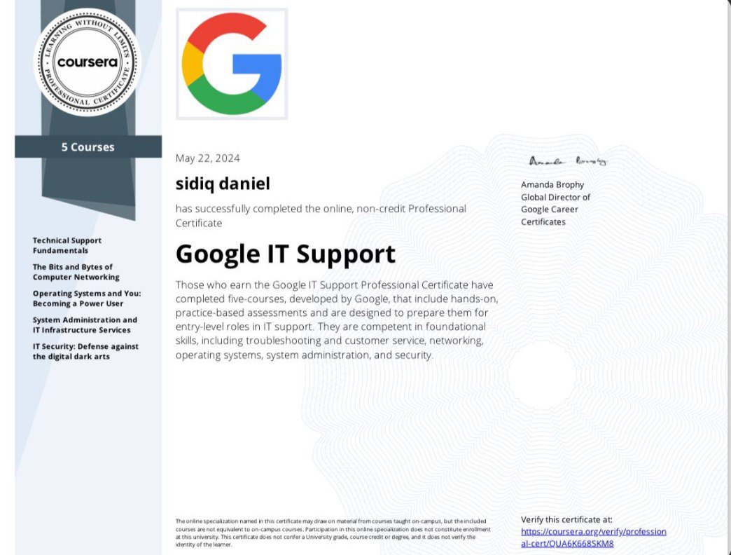 Google IT Support Fundamentals